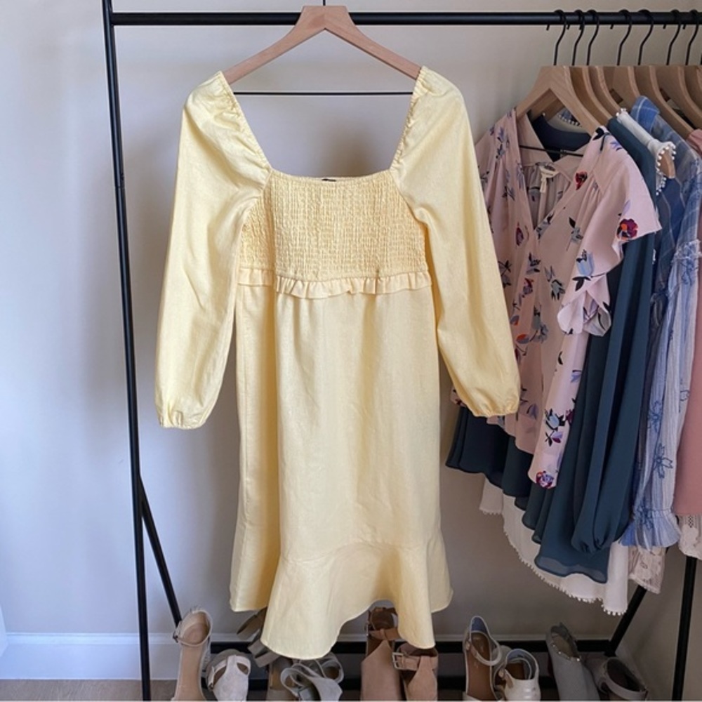7FAM Smocked Midi Dress